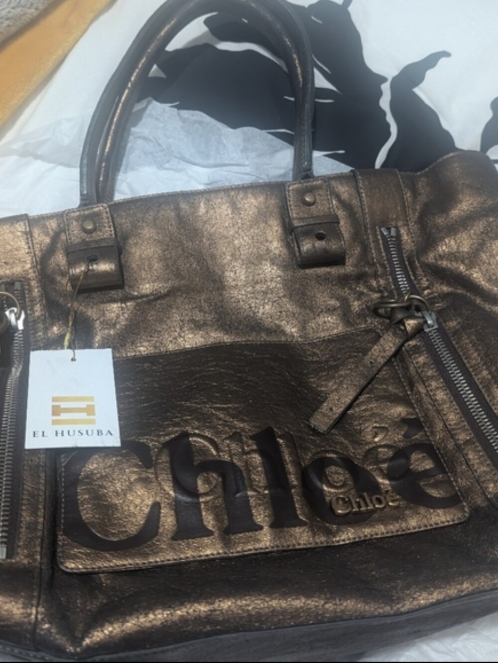 Chloe Metallic Tote bag - Authentic. final sale